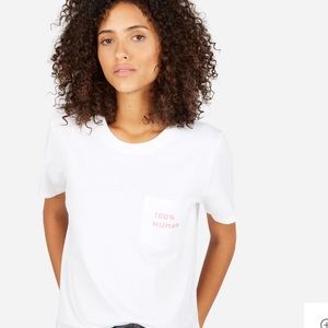 The 100% Human Cotton Box-Cut Tee in Small Print